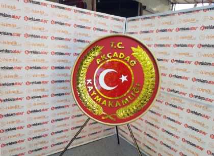 Akçadağ Kaymakamlığı Metal Çelenk