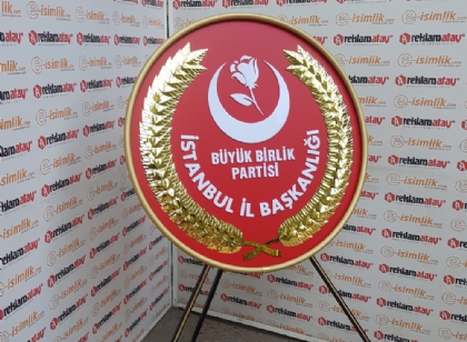 Büyük Birlik Partisi İstanbul İl Başkanlığı Metal Çelenk