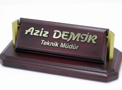 ATY-220 Ahşap Masa Üstü İsimlik