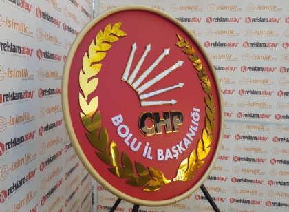 CHP Bolu İl Başkanlığı Metal Çelenk
