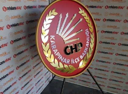 chp karapınar ilçe başkanlığı metal çelenk