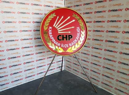 chp karapınar ilçe başkanlığı metal çelenk