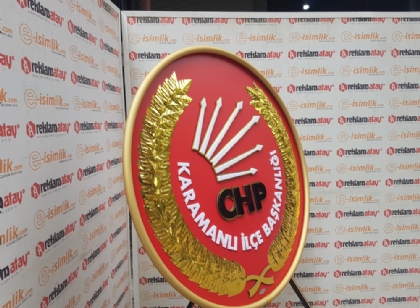 CHP Karamanlı İlçe Başkanlığı Metal Çelenk