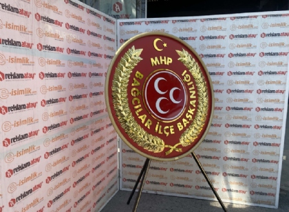 MHP Bağcılar İlçe Başkanlığı Metal Çelenk